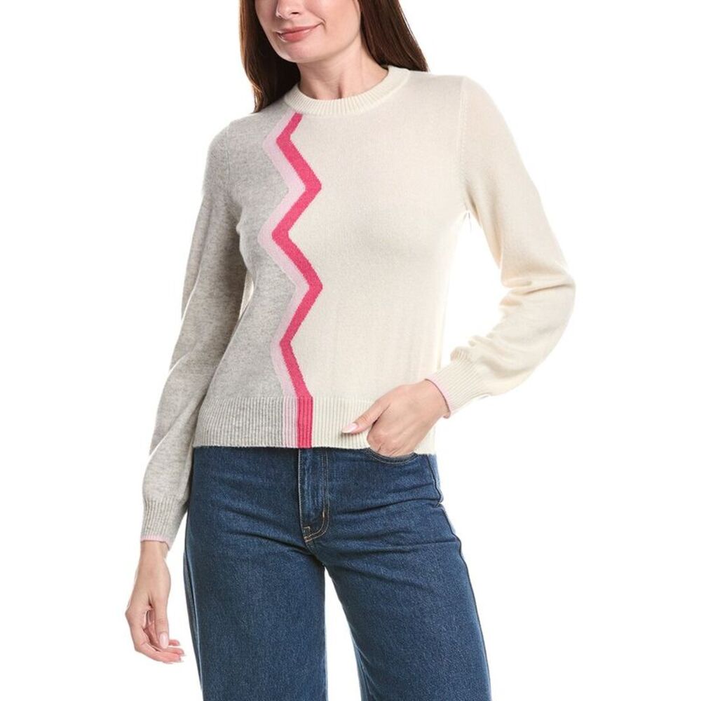 &Isla Womens  Jasmine Lightning 100% Cashmere Top, Grey
